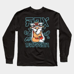 Dancing Fox , Dragon year Long Sleeve T-Shirt